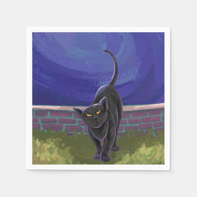 Serviettes En Papier Cadeaux et Accessoires Black Cat (Devant)