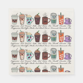 Serviettes en papier café