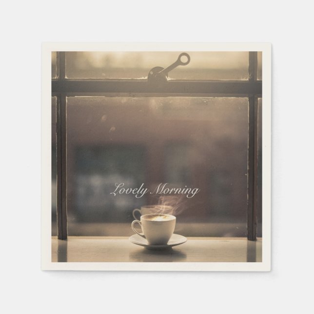 Serviettes en papier café chaud (Devant)