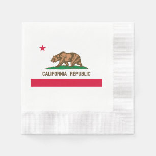 Serviettes En Papier California State Flag Design