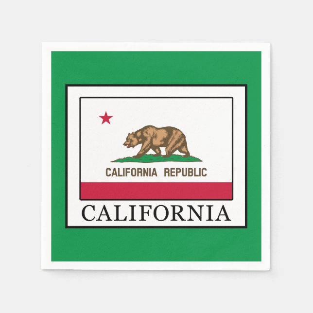 Serviettes En Papier Californie (Devant)
