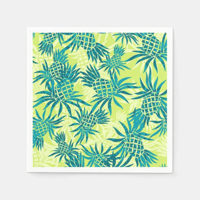 Serviettes En Papier Camo d'ananas Hawaiian Tropical (Devant)
