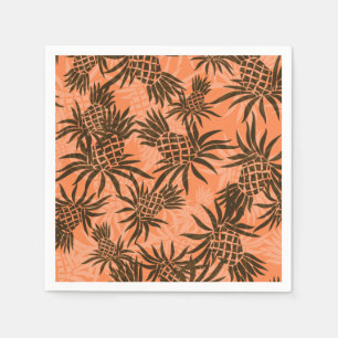 Serviettes En Papier Camo d'ananas Hawaiian Tropical