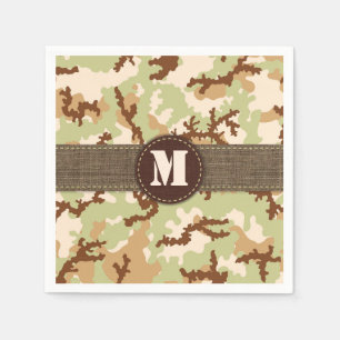 Serviettes En Papier Camouflage du désert