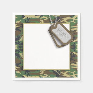 Serviettes En Papier Camouflage/fête d'anniversaire thème de Camo
