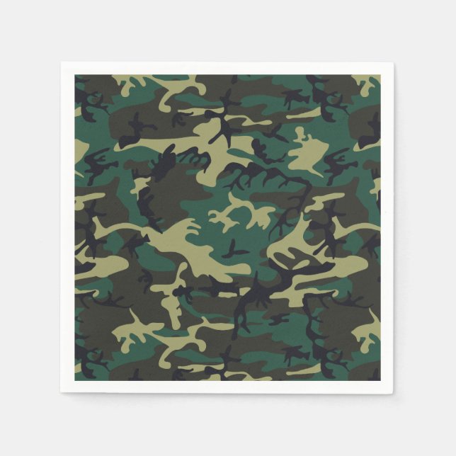 Serviettes En Papier Camouflage militaire (Devant)