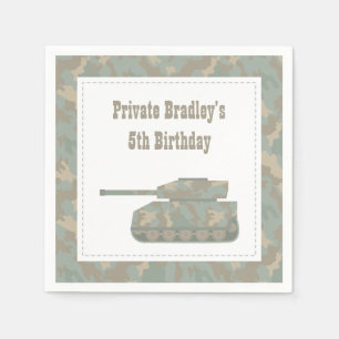 Serviettes En Papier Camouflage Military Tank Army Anniversaire Party