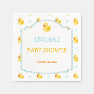 Serviettes En Papier Caoutchouc Canard canard genre neutre Aqua jaune
