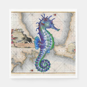 Serviettes En Papier Carte des mers Gibraltar