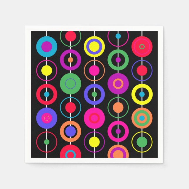 Serviettes En Papier Cercles de conception (Devant)