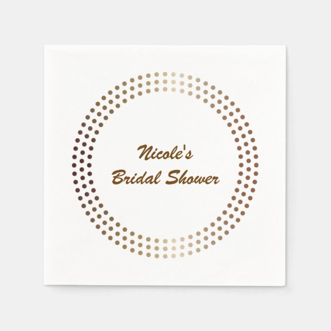 Serviettes En Papier Cercles d'or pointillé moderne Dots Glam Party (Devant)