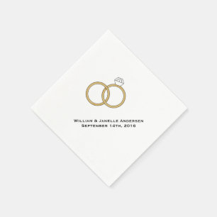 Serviettes En Papier Cercles mariages Papier personnalisé serviettes