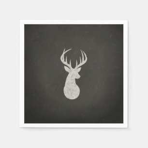 Serviettes En Papier Cerfs communs avec le dessin de craie