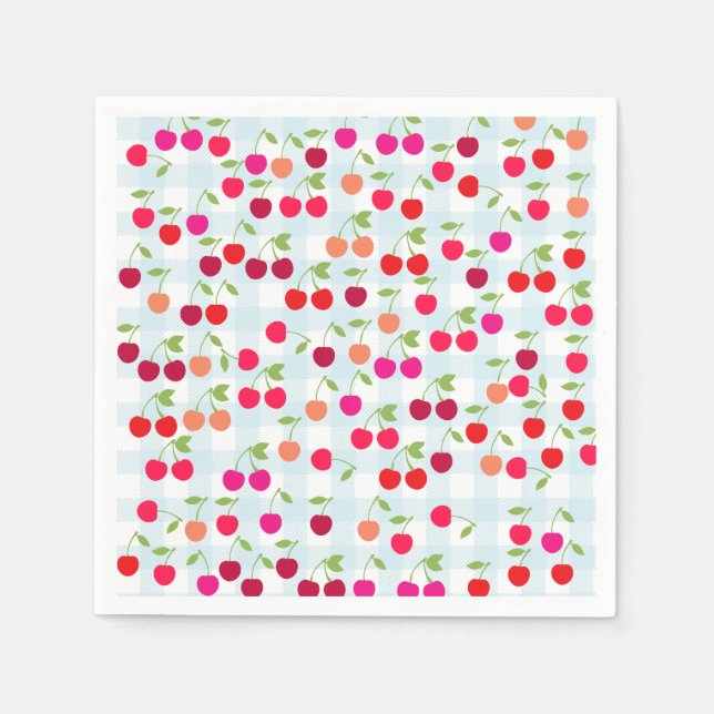 Serviettes en papier cerise mignonne (Devant)
