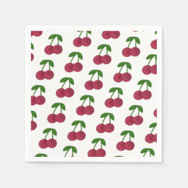Serviettes En Papier Cerises Sombres de l'Été