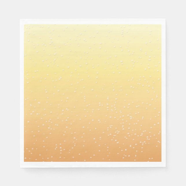 Serviettes En Papier Champagne avec de minuscules bulles (Devant)