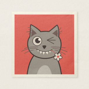 Serviettes En Papier Chat de Funny
