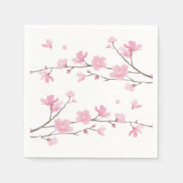 Serviettes En Papier Cherry Blossom - Arrière - plan transparent