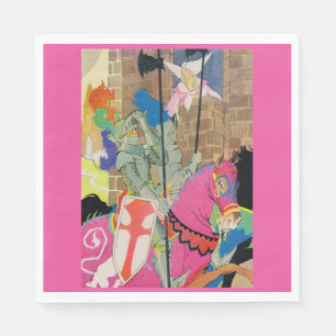 Serviettes En Papier chevalier médiéval à cheval