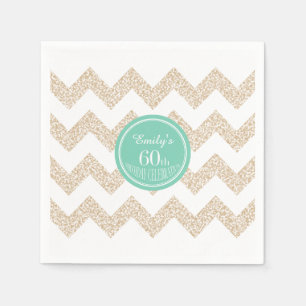 Serviettes En Papier Chevron 60e Anniversaire P Napkin Choisissez la co