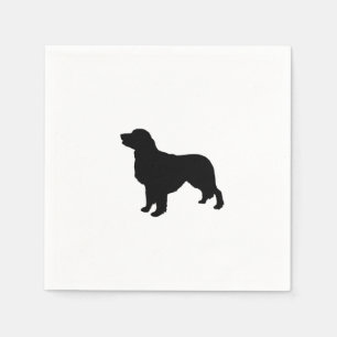 Serviettes En Papier Chiens d'amour de silhouette de golden retriever
