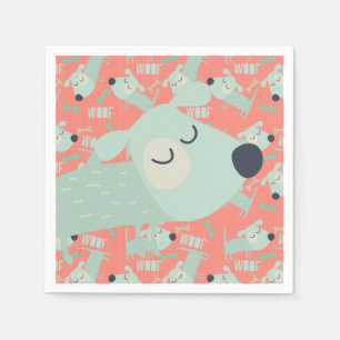 Serviettes En Papier Chiens et os de Woof