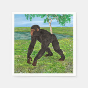 Serviettes En Papier Chimpanzé