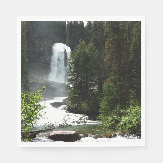Serviettes En Papier Chutes de Virginie au parc national Glacier (Devant)