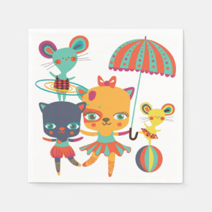 Serviettes En Papier Cirque Cuties