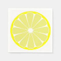 Serviettes en papier citron