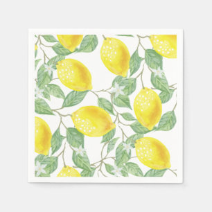 serviettes en papier citron