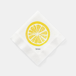 Serviettes en papier citron