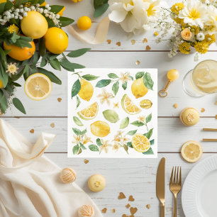 Serviettes en papier Citron Mignon pour Baby Showe