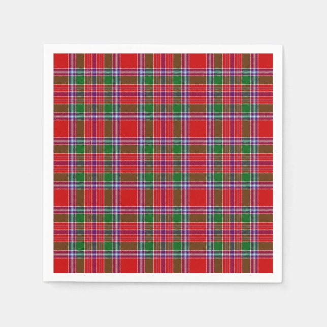Serviettes En Papier Clan Burrell Tartan (Devant)