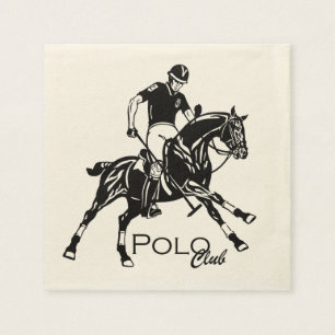 Serviettes En Papier club de sport équestre de polo
