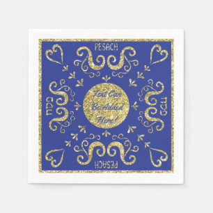 Serviettes En Papier Cocktail Pâques Motif "Gold Elegant"