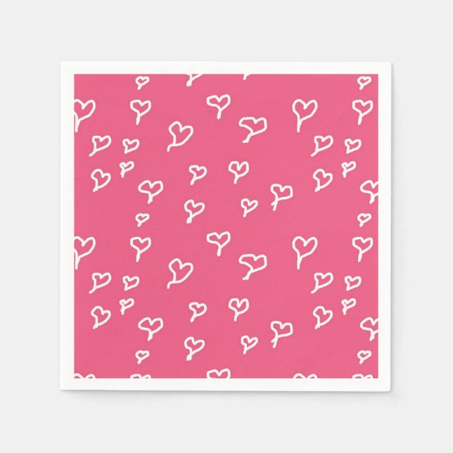 Serviettes en papier coeur (Devant)