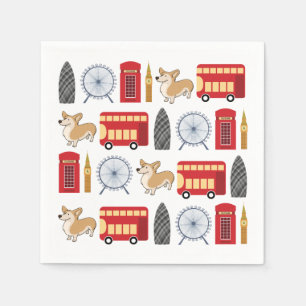 Serviettes En Papier Collection d'icônes de Londres