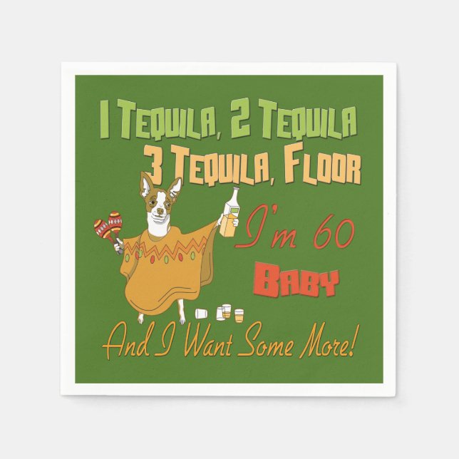 Serviettes En Papier Collection Tequila 60e anniversaire (Devant)