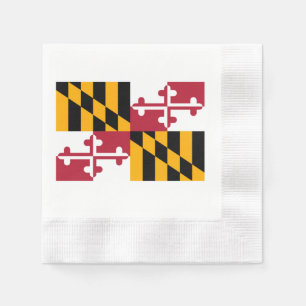 Serviettes En Papier Conception de drapeau d'état du Maryland