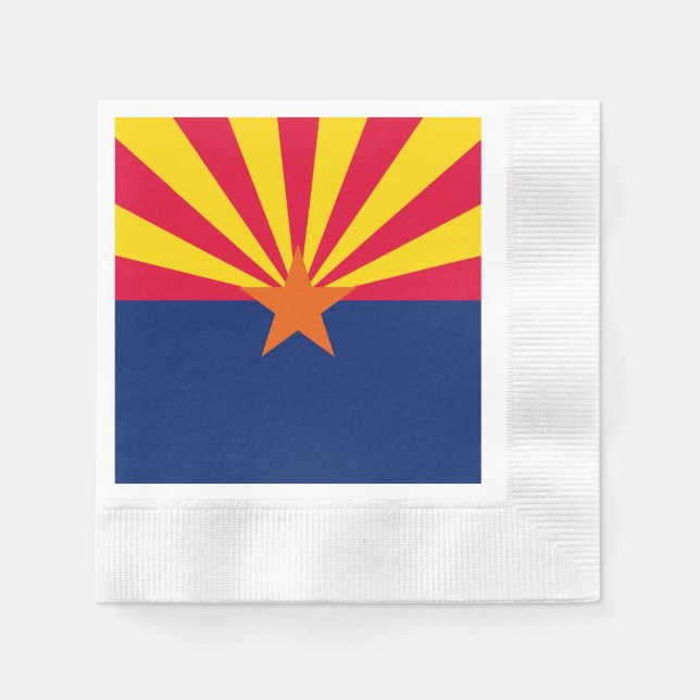 Serviettes En Papier Conception du drapeau de l'État de l'Arizona (Devant)