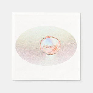 Serviettes En Papier conception invertie de coquillage d'ensemble de