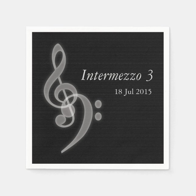 Serviettes En Papier Concert sur mesure (Devant)