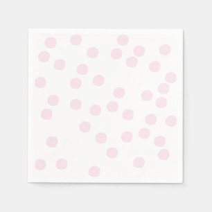 Serviettes En Papier Confetti rose pâle / À petits pois