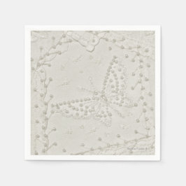 Serviettes En Papier Crazy Quilt Conception Brodée serviettes