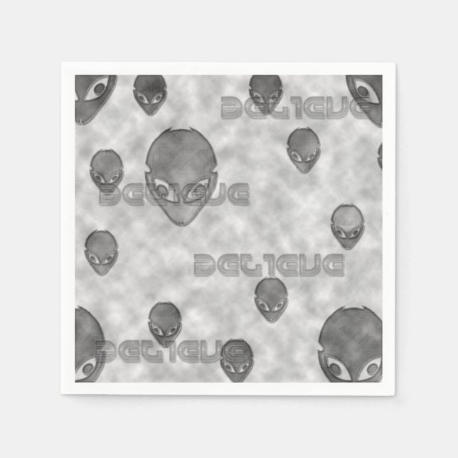 Serviettes En Papier Croire Alien (Devant)