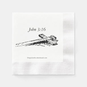 Serviettes En Papier Croix du symbole chrétien