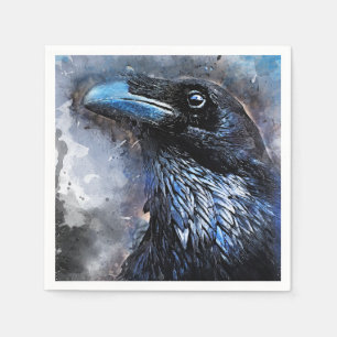 Serviettes En Papier #crow d'oiseau de corneille