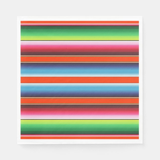 Serviettes En Papier Cuisine traditionnelle espagnole Serape Fiesta mex (Devant)