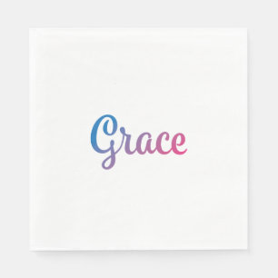 Serviettes En Papier Cursive élégant de grâce